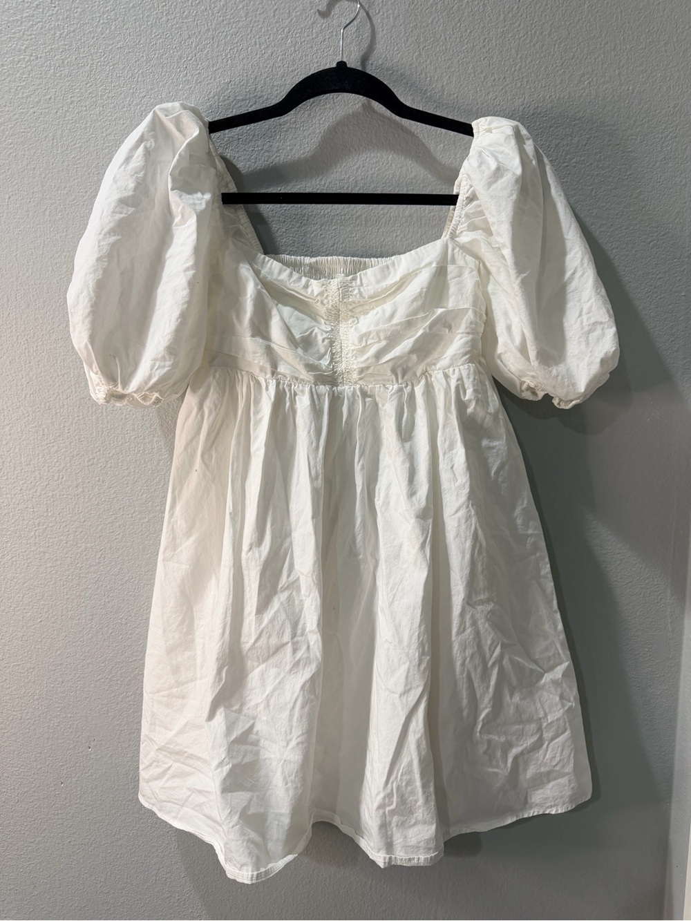 NWOT Wilfred White Puff Sleeve Mini Dress